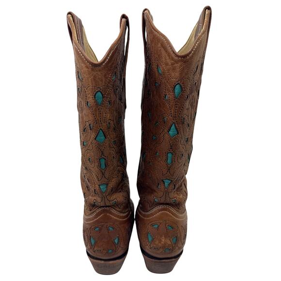 💥Brown and Blue Western Boots - Picture 2 of 13